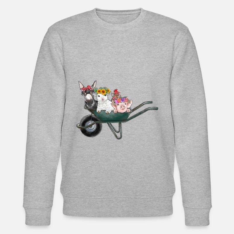 Nutztiere - Stanley/Stella Unisex Bio-Sweatshirt CHANGER  - Grau meliert