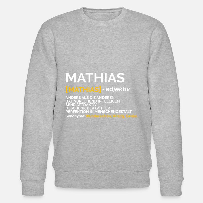 Mathias - Stanley/Stella Unisex Bio-Sweatshirt CHANGER  - Grau meliert