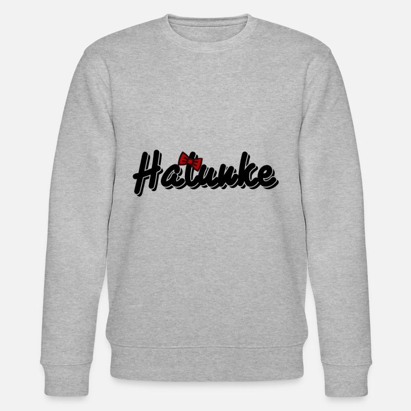 Halunke mit roter Fliege - Stanley/Stella Unisex Bio-Sweatshirt CHANGER  - Grau meliert