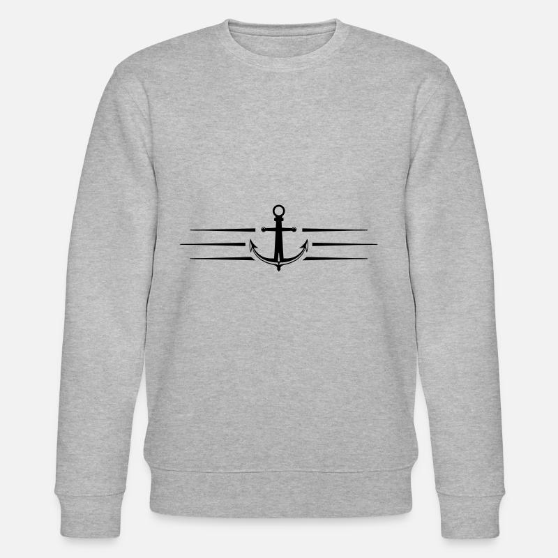 coup de symbole d'ancre - Sweat bio CHANGER Stanley/Stella Unisexe - gris chiné