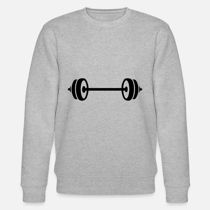 hantel symbol - Stanley/Stella Unisex Bio-Sweatshirt CHANGER  - Grau meliert