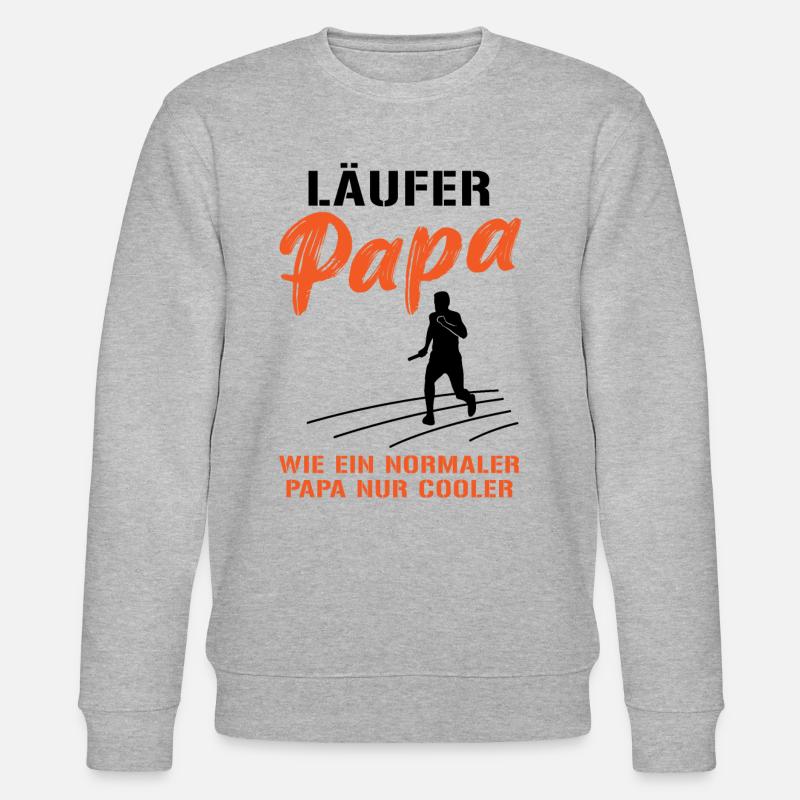 Papa coureur cool disant - Sweat bio CHANGER Stanley/Stella Unisexe - gris chiné