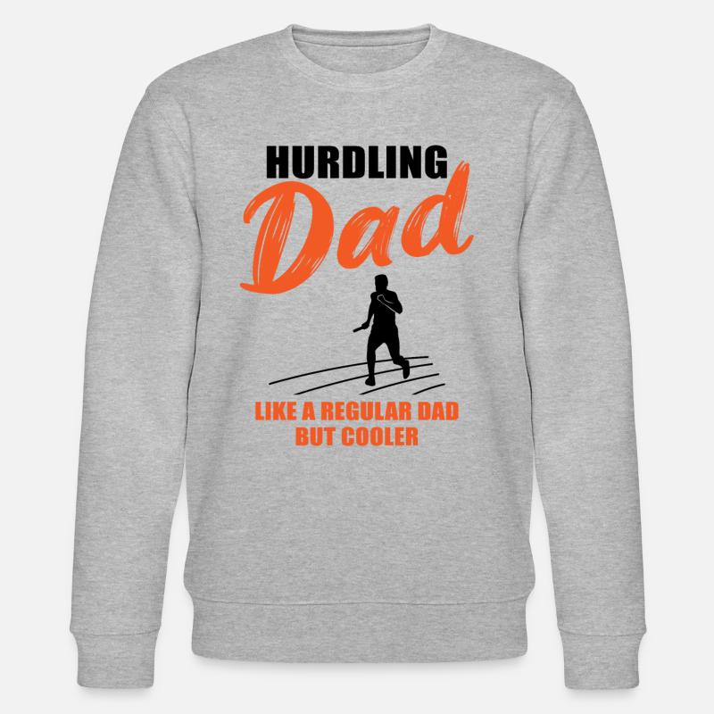 Cool Runner Dad Saying - Stanley/Stella CHANGER Unisex Organic Sweatshirt - heather grey