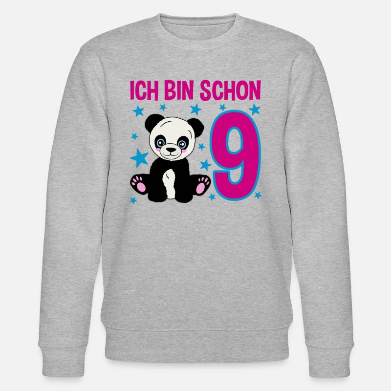 Neuf ans – Panda Groove - Sweat bio CHANGER Stanley/Stella Unisexe - gris chiné