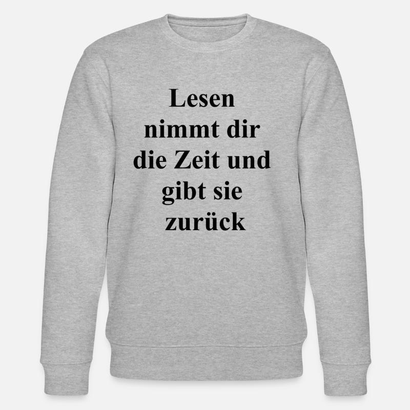 Lesezeit Geschenk - Stanley/Stella Unisex Bio-Sweatshirt CHANGER  - Grau meliert