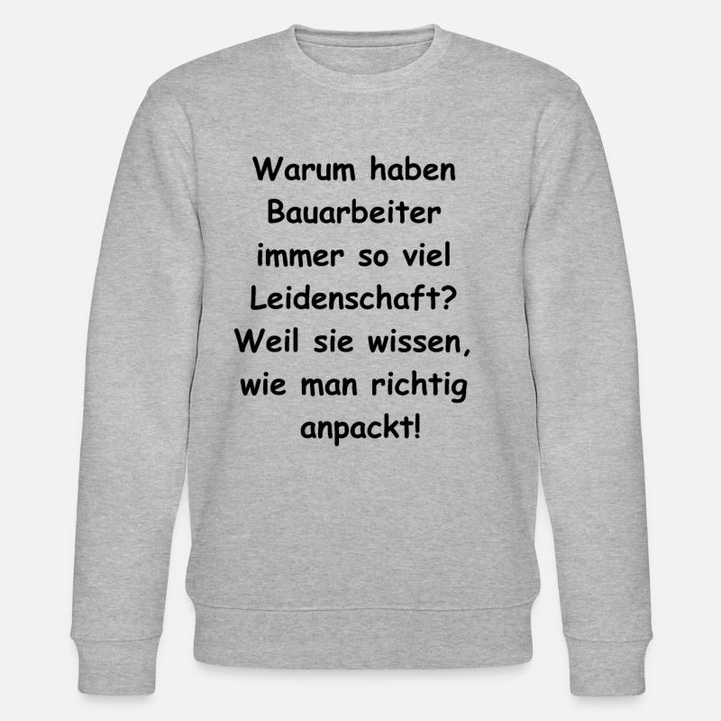 Construction Worker Gift - Stanley/Stella CHANGER Unisex Organic Sweatshirt - heather grey