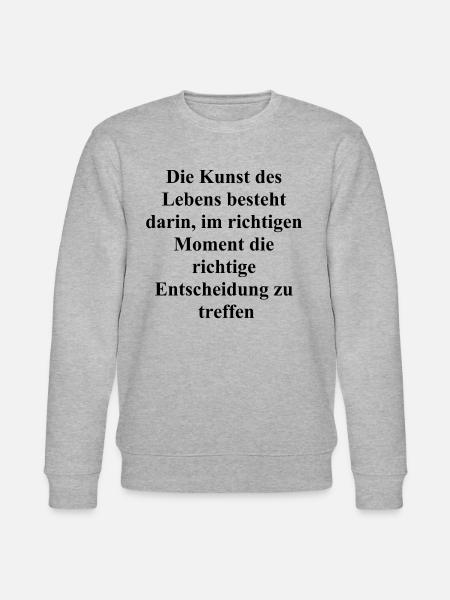 Life Wisdom Gift - Stanley/Stella CHANGER Unisex Organic Sweatshirt - heather grey