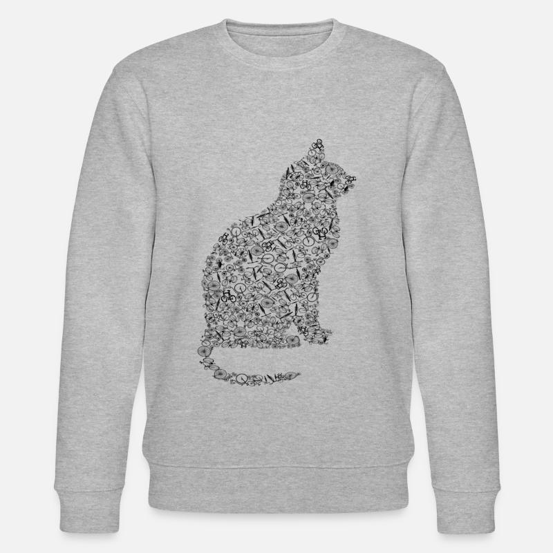 Kitty de vélos vélo chat - Sweat bio CHANGER Stanley/Stella Unisexe - gris chiné