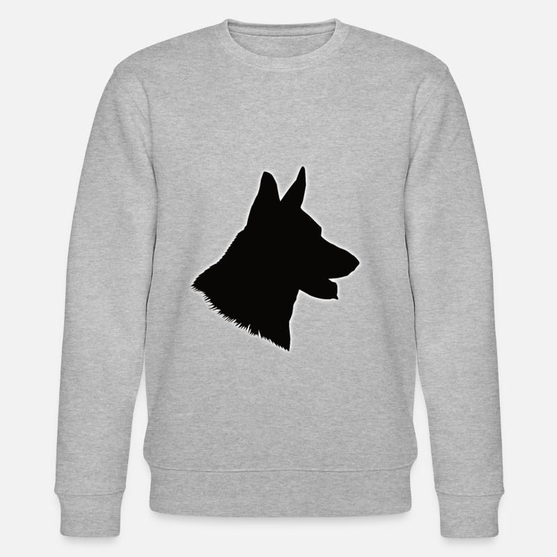 Hundekopf Schäferhund - Stanley/Stella Unisex Bio-Sweatshirt CHANGER  - Grau meliert