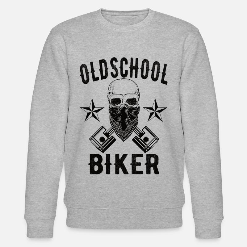 Biker Old School - Stanley/Stella Unisex Bio-Sweatshirt CHANGER  - Grau meliert