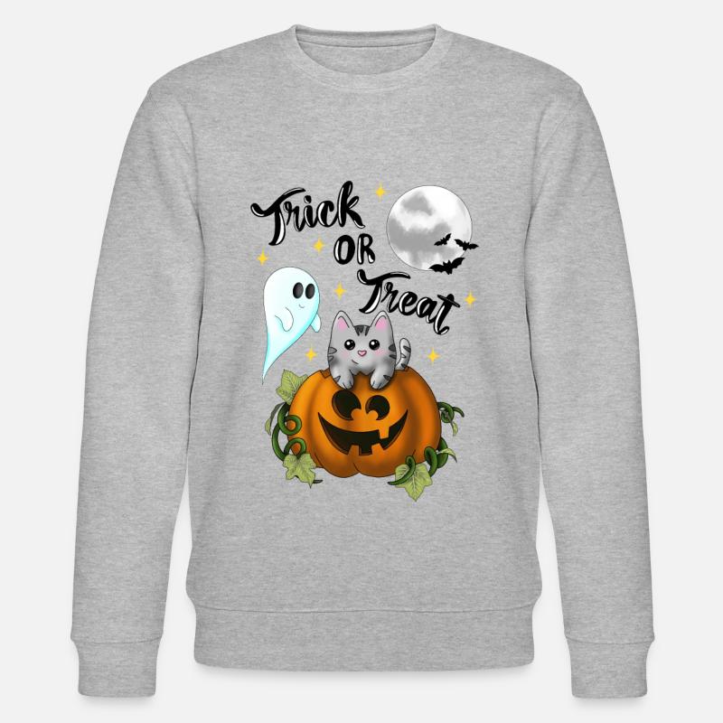 Tromper ou traiter le chat - Sweat bio CHANGER Stanley/Stella Unisexe - gris chiné