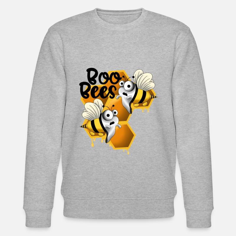 Boo bees mit Wabe - Stanley/Stella Unisex Bio-Sweatshirt CHANGER  - Grau meliert