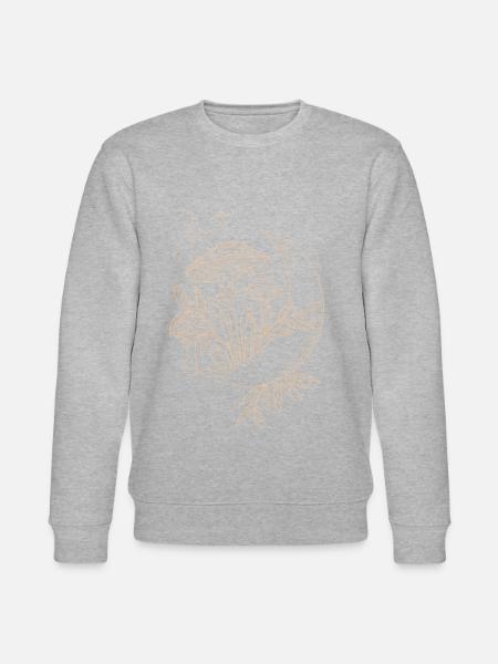 Pilze im Mondschein - Lineart - Stanley/Stella Unisex Bio-Sweatshirt CHANGER -