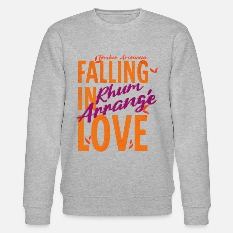 Falling in love ,Falling in love with arranged rum - Stanley/Stella CHANGER Unisex Organic Sweatshirt - heather grey