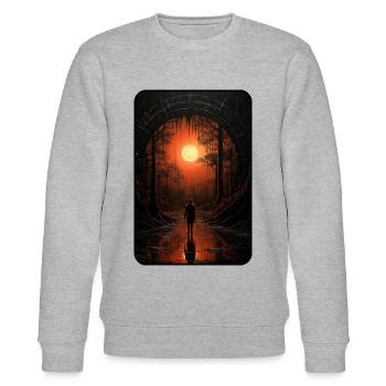 Portal in eine neue Welt - Stanley/Stella Unisex Bio-Sweatshirt CHANGER  - Grau meliert - Vorne - Nik (191cm) & Marisol (170cm)