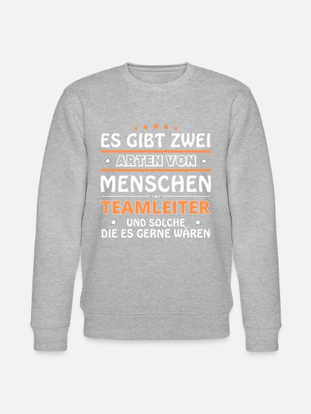Teamleiter Geschenk - zwei Arten von... Design - Stanley/Stella Unisex Bio-Sweatshirt CHANGER - Grau meliert