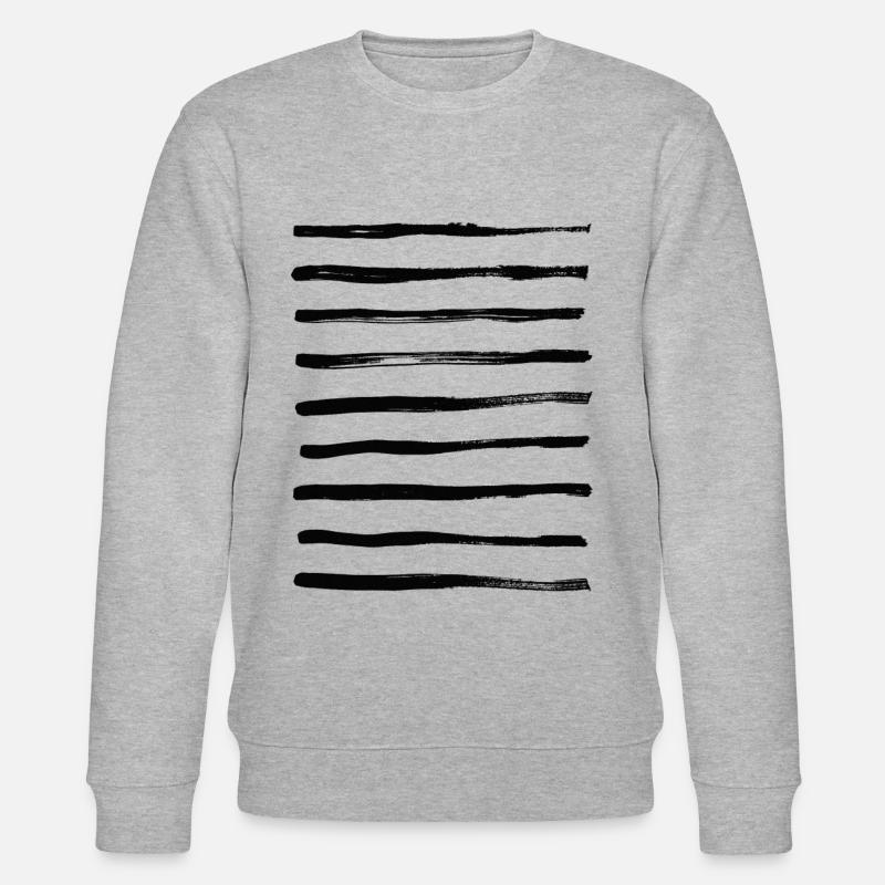 Rayures, rayures, rayures - Sweat bio CHANGER Stanley/Stella Unisexe - gris chiné