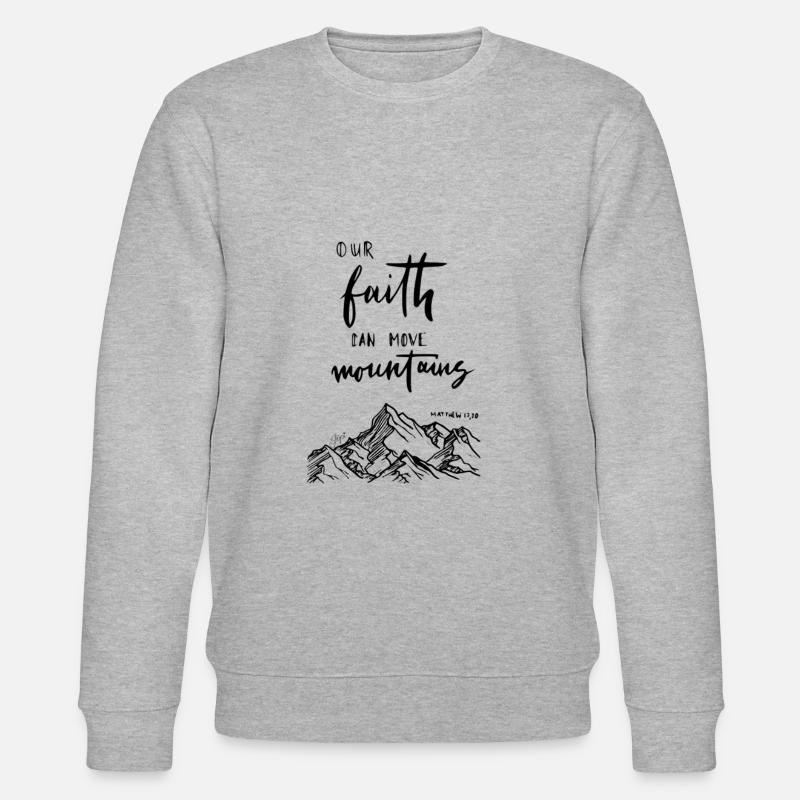 Christliche Bibelverse - Stanley/Stella Unisex Bio-Sweatshirt CHANGER  - Grau meliert
