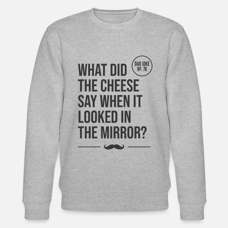 Halloumi - Papa Witz - Stanley/Stella Unisex Bio-Sweatshirt CHANGER  - Grau meliert