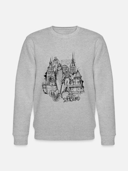 Hansestadt Stralsund - Stanley/Stella Unisex Bio-Sweatshirt CHANGER - Grau meliert
