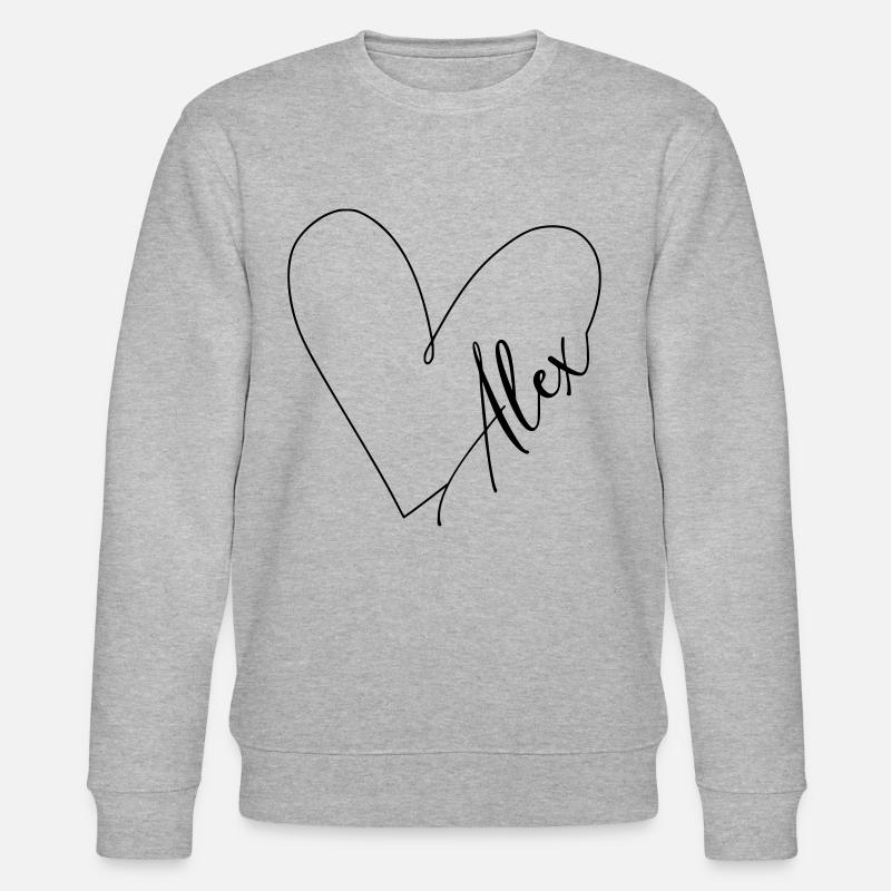 Alex Nom Ligne de coeur - Sweat bio CHANGER Stanley/Stella Unisexe - gris chiné