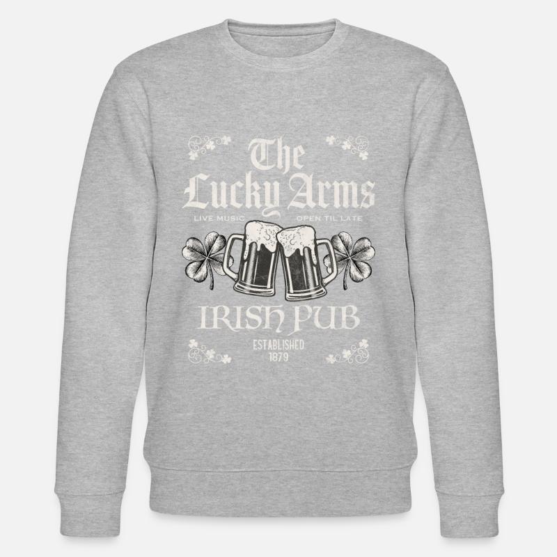 Lucky Arms Irish Pub - Stanley/Stella Unisex Bio-Sweatshirt CHANGER  - Grau meliert