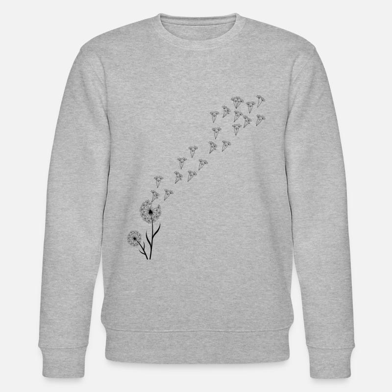 Löwenzahn Pusteblume - Stanley/Stella Unisex Bio-Sweatshirt CHANGER  - Grau meliert