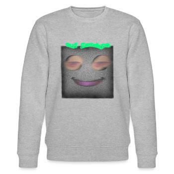 Auf Sendung Green Wavy - Stanley/Stella Unisex Bio-Sweatshirt CHANGER  - Grau meliert - Vorne - Nik (191cm) & Marisol (170cm)