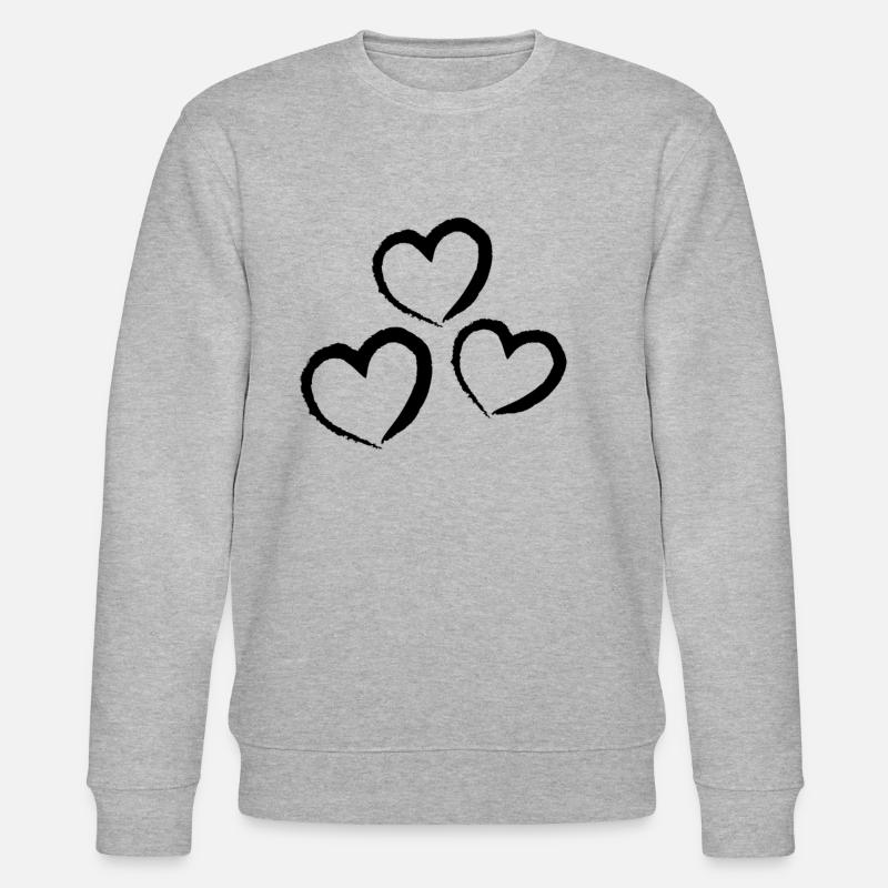Herzen - Stanley/Stella Unisex Bio-Sweatshirt CHANGER  - Grau meliert