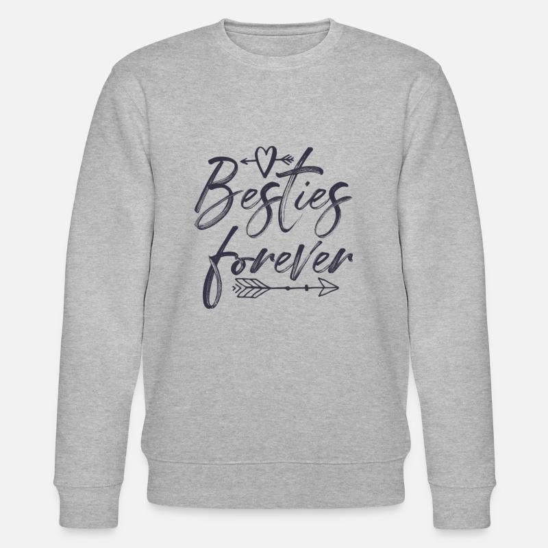 Besties forever - Stanley/Stella Unisex Bio-Sweatshirt CHANGER  - Grau meliert