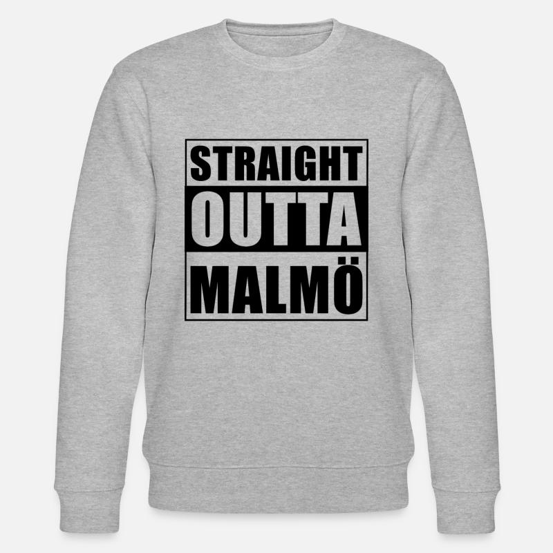 Straight outta Malmö - Stanley/Stella Unisex Bio-Sweatshirt CHANGER  - Grau meliert