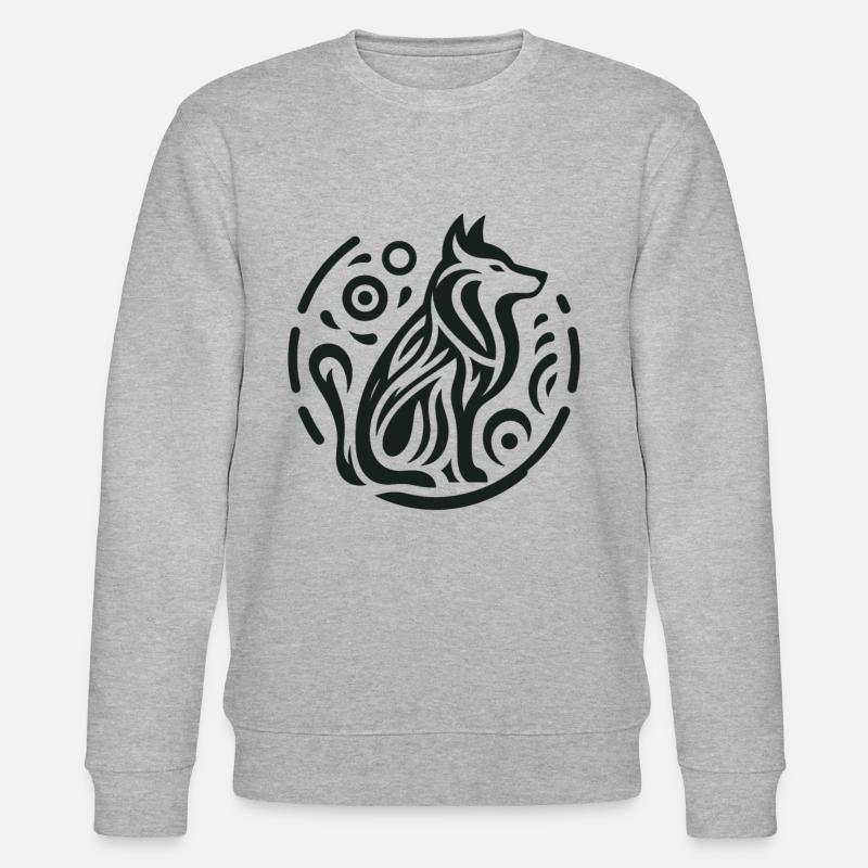 Wolve Astrologie Amérindienne - Sweat bio CHANGER Stanley/Stella Unisexe - gris chiné