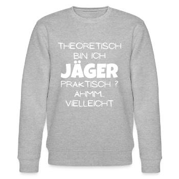 Theoretisch Jäger - Stanley/Stella Unisex Bio-Sweatshirt CHANGER  - Grau meliert - Vorne - Nik (191cm) & Marisol (170cm)