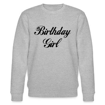 Birthday Girl - Stanley/Stella Unisex Bio-Sweatshirt CHANGER  - Grau meliert - Vorne - Nik (191cm) & Marisol (170cm)