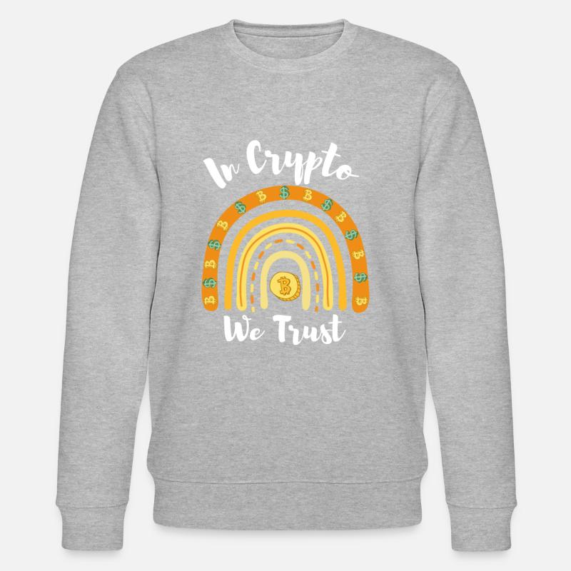Dans Crypto We Trust Bohemian Rainbow Shirt - Sweat bio CHANGER Stanley/Stella Unisexe - gris chiné