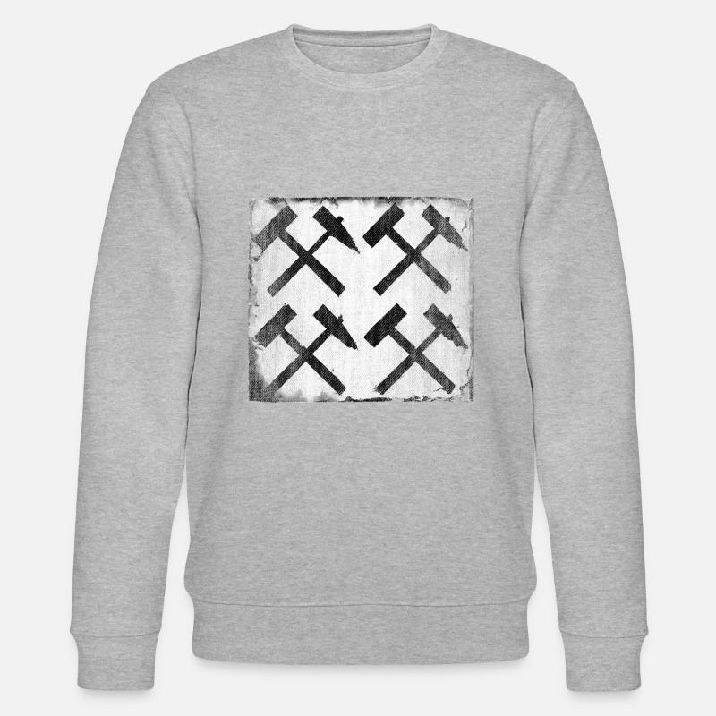 Mallet and Iron Mining Gift - Stanley/Stella CHANGER Unisex Organic Sweatshirt - heather grey