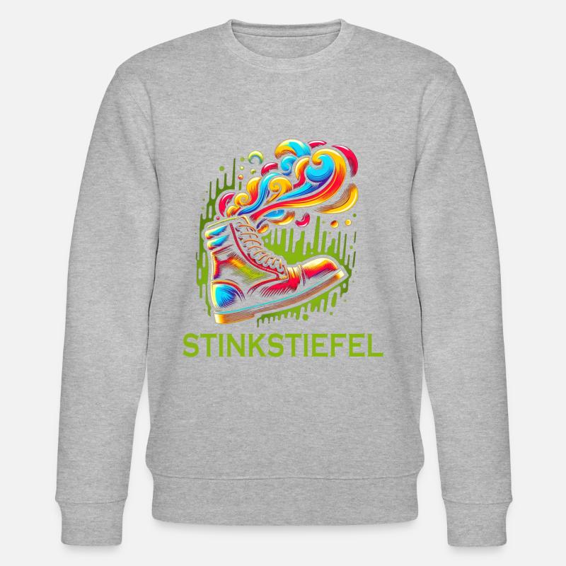 Stinkstiefel - Stanley/Stella Unisex Bio-Sweatshirt CHANGER - Grau meliert