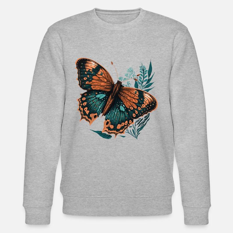 Schmetterlingsträume - Stanley/Stella Unisex Bio-Sweatshirt CHANGER  - Grau meliert