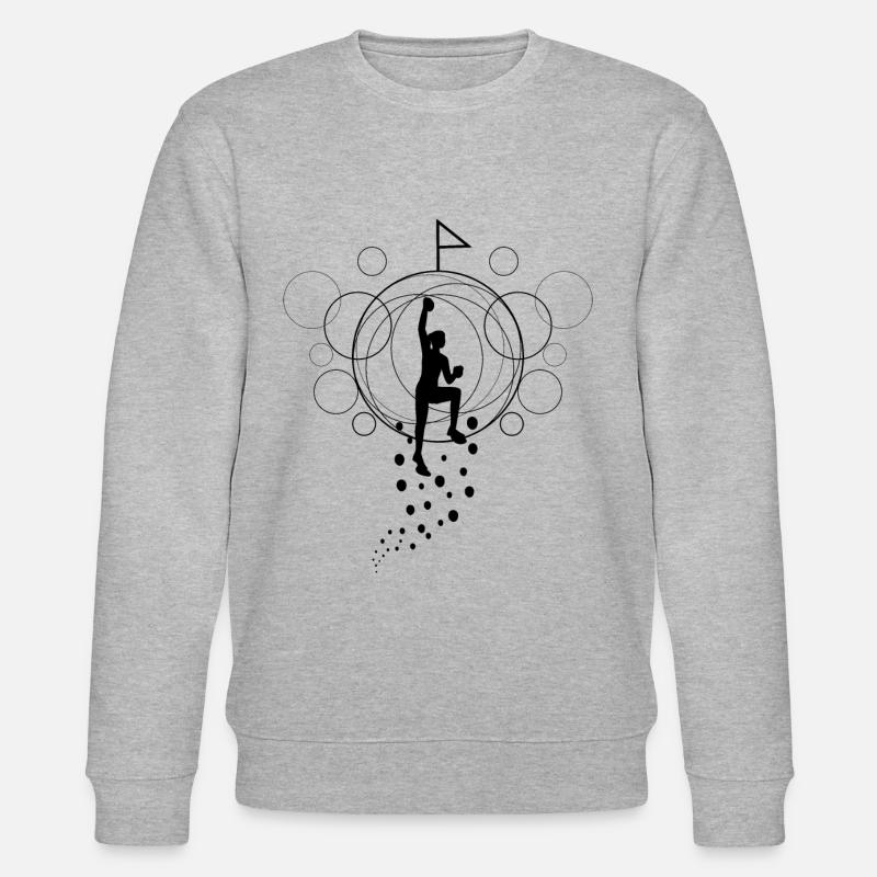 Bouldern Design - Stanley/Stella Unisex Bio-Sweatshirt CHANGER  - Grau meliert