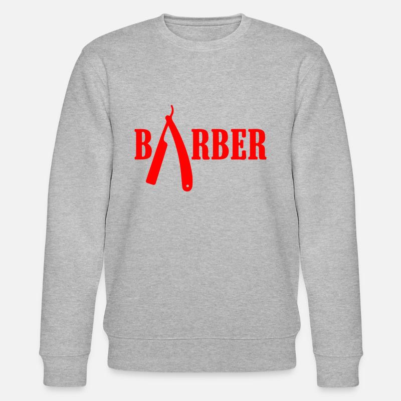 Barber Friseur Spruch - Stanley/Stella Unisex Bio-Sweatshirt CHANGER  - Grau meliert