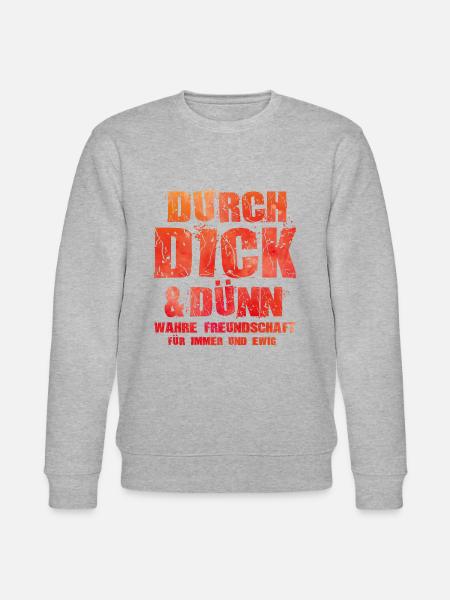 Freundschaft spruch - Stanley/Stella Unisex Bio-Sweatshirt CHANGER - Grau meliert