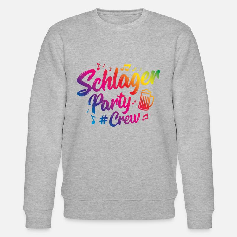 Schlager party crew bunt - Stanley/Stella Unisex Bio-Sweatshirt CHANGER - Grau meliert