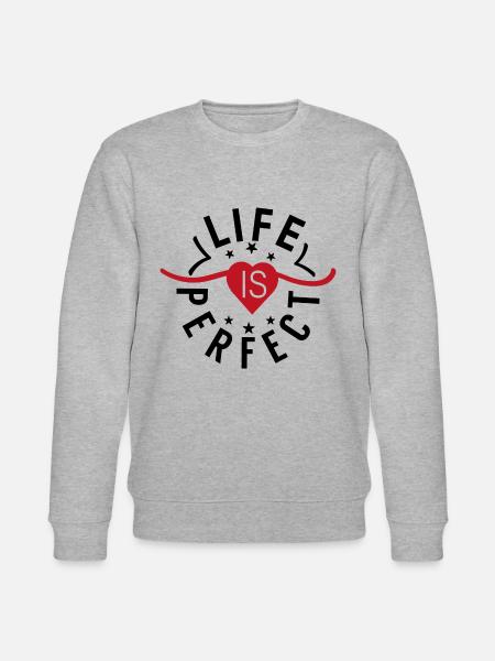 life is perfect - Stanley/Stella CHANGER Unisex Organic Sweatshirt - heather grey
