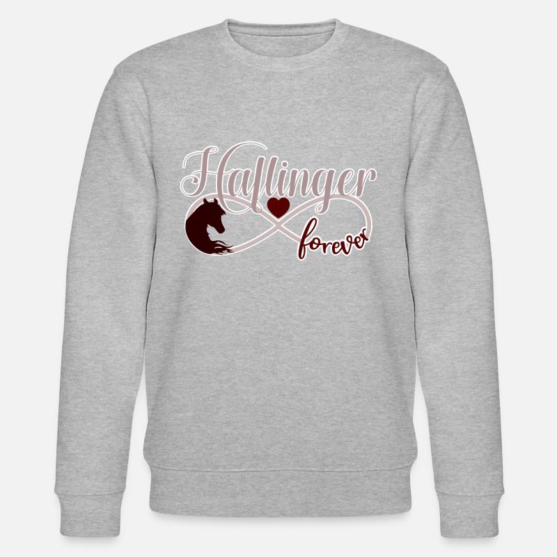 Haflinger Pferd Pferdekopf Infinity - Stanley/Stella Unisex Bio-Sweatshirt CHANGER  - Grau meliert
