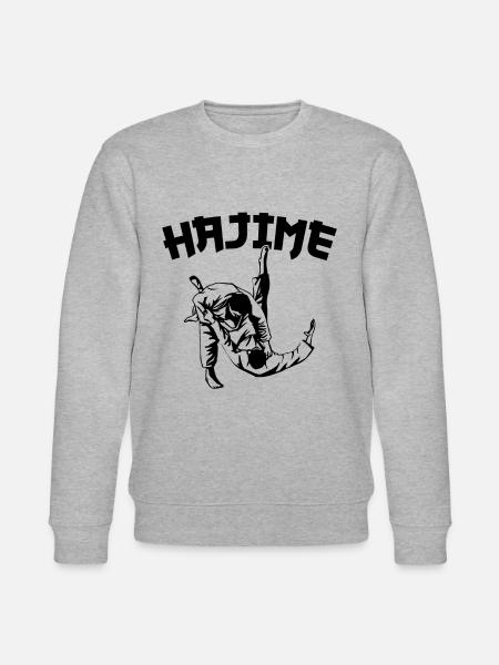 Judo Hajime Design Kampfmotivation - Stanley/Stella Unisex Bio-Sweatshirt CHANGER  - Grau meliert