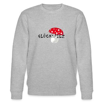 Glückspilz, Pilz, Fliegenpilz - Stanley/Stella Unisex Bio-Sweatshirt CHANGER  - Grau meliert - Vorne - Nik (191cm) & Marisol (170cm)