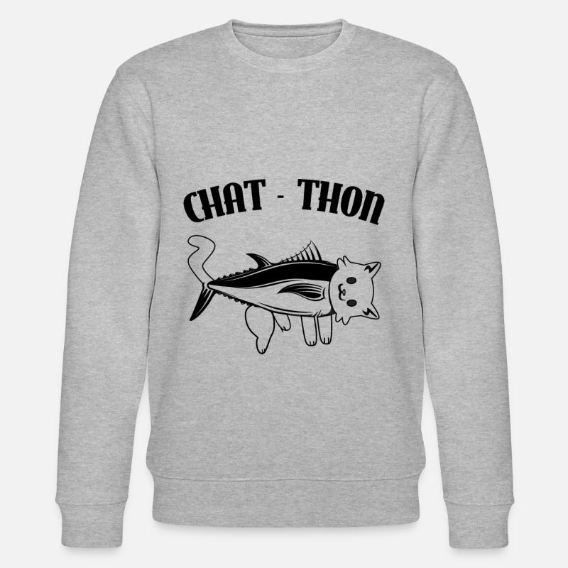 Chaton Chat - Thon - Sweat bio CHANGER Stanley/Stella Unisexe - gris chiné