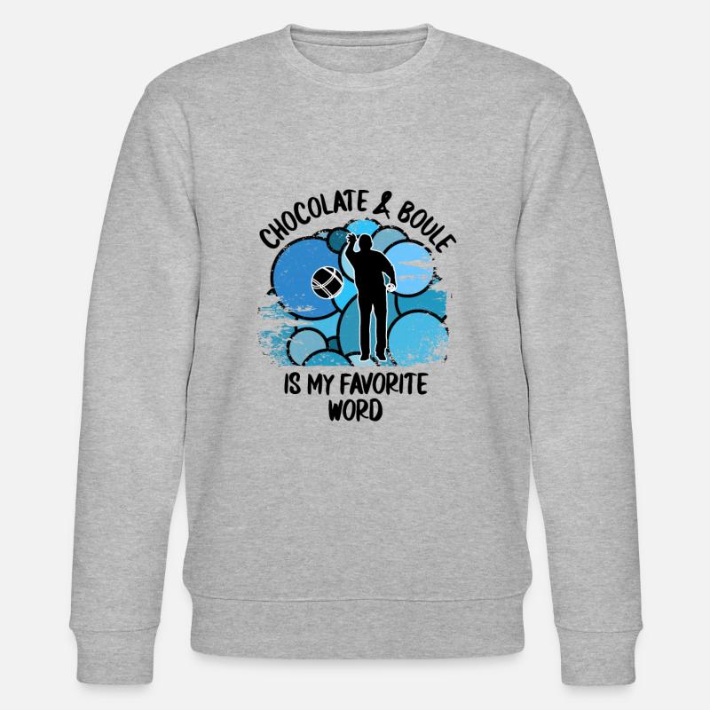 Boule Petanque Boccia Boules Schokolade - Stanley/Stella Unisex Bio-Sweatshirt CHANGER  - Grau meliert