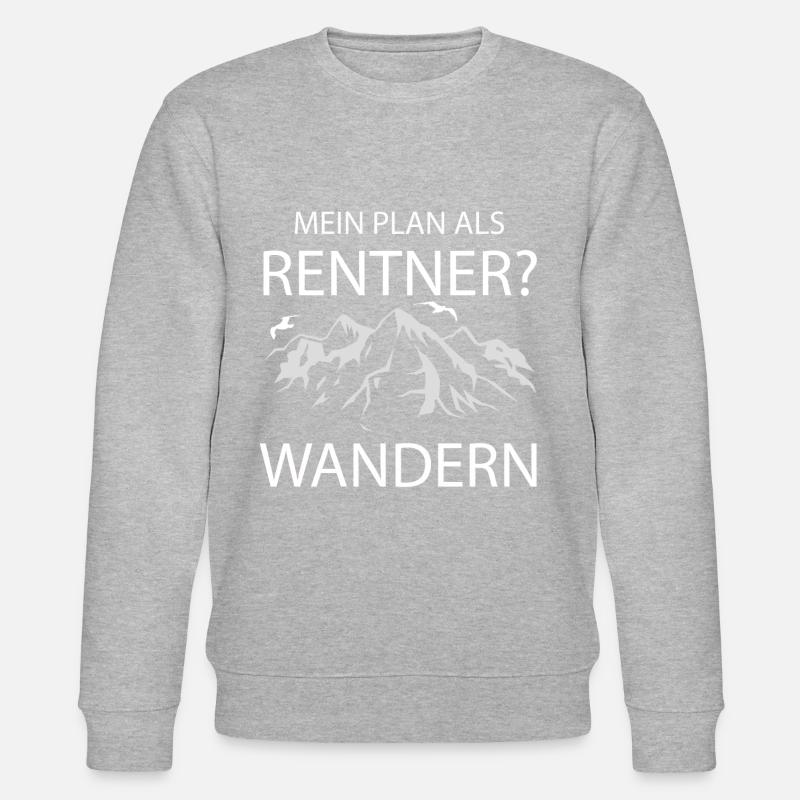 Ruhestand Rentner - Wandern - Stanley/Stella Unisex Bio-Sweatshirt CHANGER  - Grau meliert