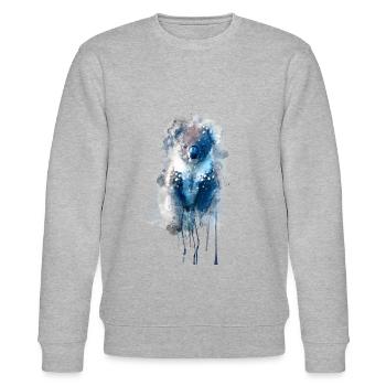 Animal Koala (Tier Koala) - Stanley/Stella CHANGER Unisex Organic Sweatshirt - heather grey - Front - Nik (191cm) & Marisol (170cm)